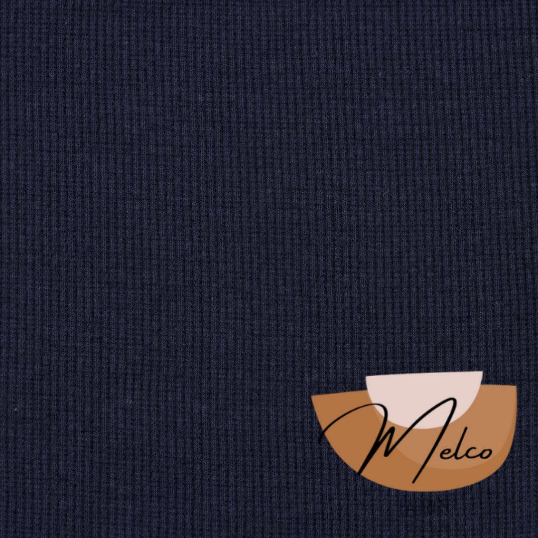 Navy Blue Rib Knit Fabric Australia